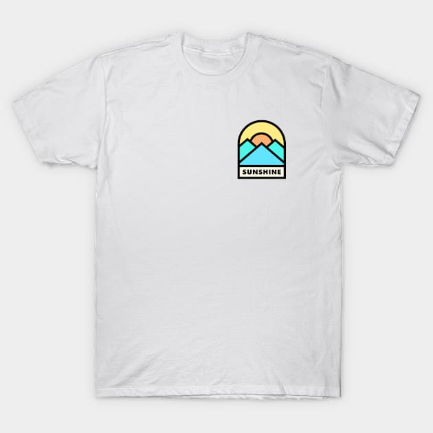 Sunshine BC Retro Badge T-Shirt by modeoftravel